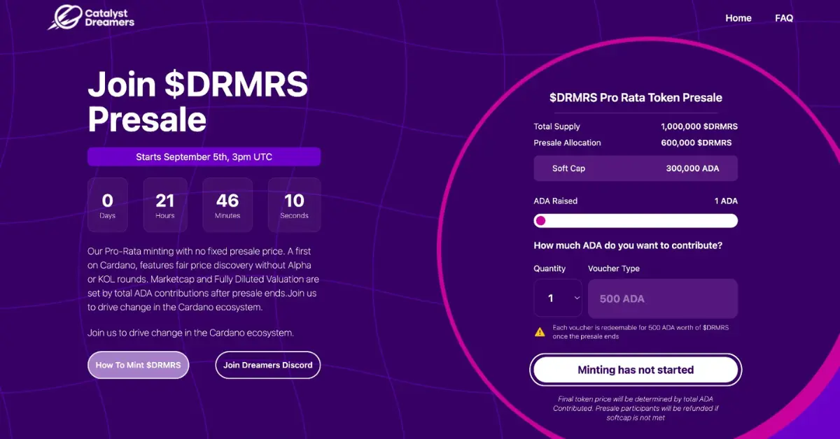 Catalyst Dreamers lance la prévente $DRMRS alors que Chang Hard Fork est mis en ligne - La Crypto Monnaie