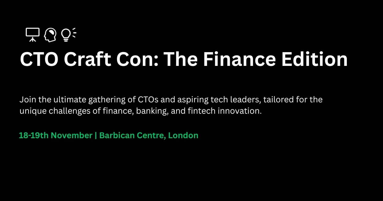 CTO Craft Con: The Finance Edition, Fintech Events