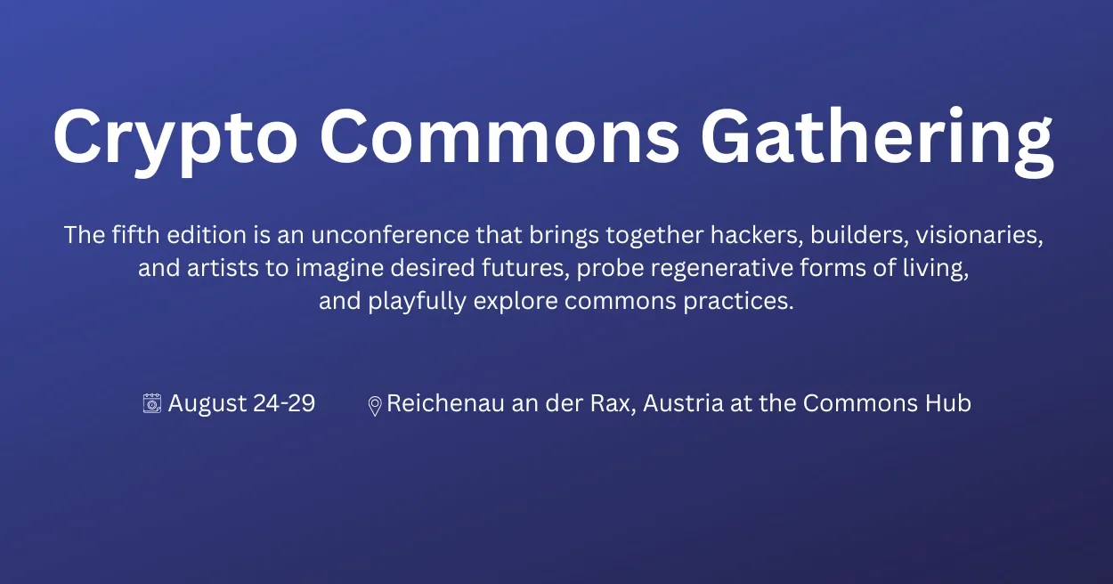 Crypto Commons Gathering 2025, Crypto Events