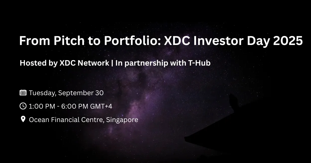 From Pitch to Portfolio: XDC Investor Day 2025, Web3 Events