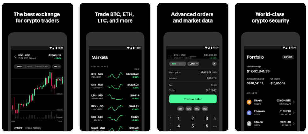 Coinbase Pro Mobile App Features