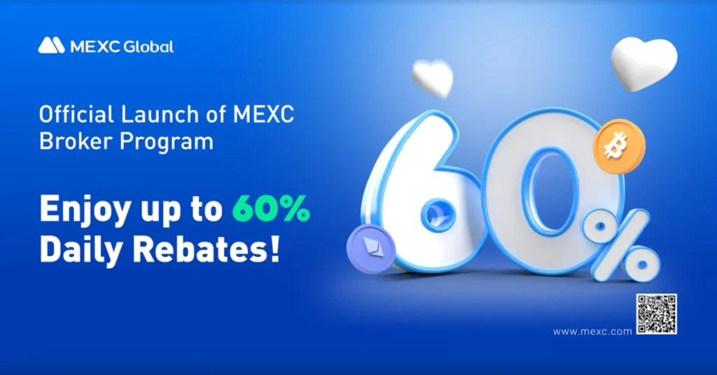 MEXC Launches The Broker Program With Up To 60% Daily Rebate