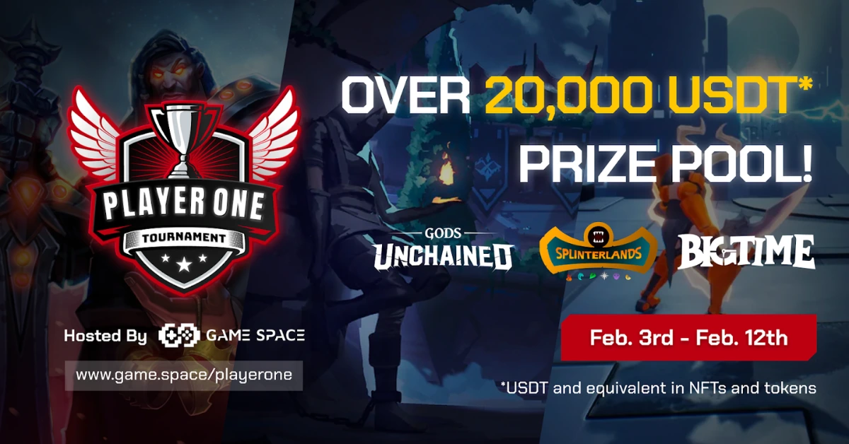 Game Space Powers Web3 Gaming With the Launch of Player One Tournament, Aligns Partnership with Splinterlands, Gods Unchained and Big Time