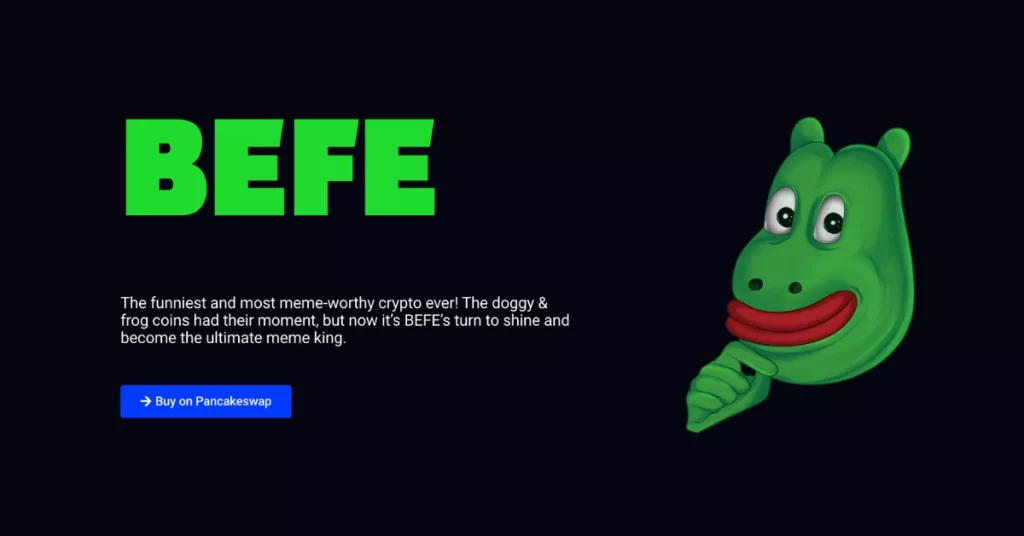 PEPE coin rival BEFE has surged +35% after listing on Coinmarketcap