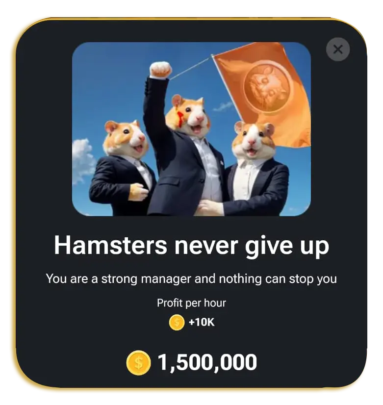 trump themed card in hamster kombat