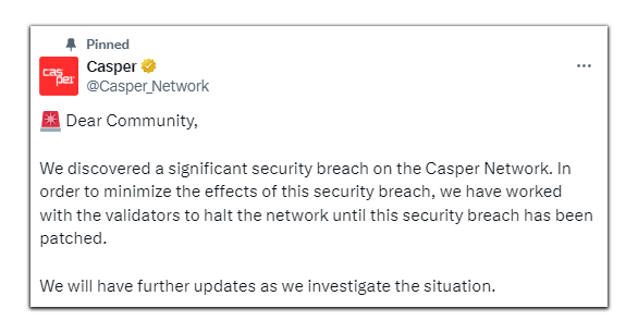 Casper network hack