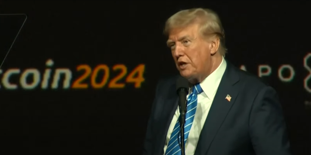 trump during his speech in bitcoin conference nashville