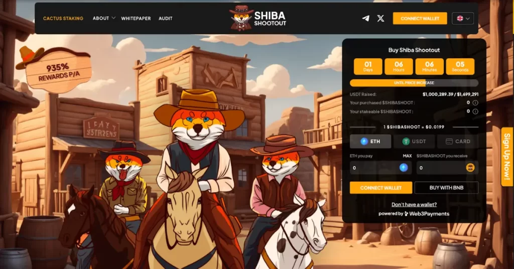 New Crypto Presale Raises $1M: Will Shiba Shootout Explode?