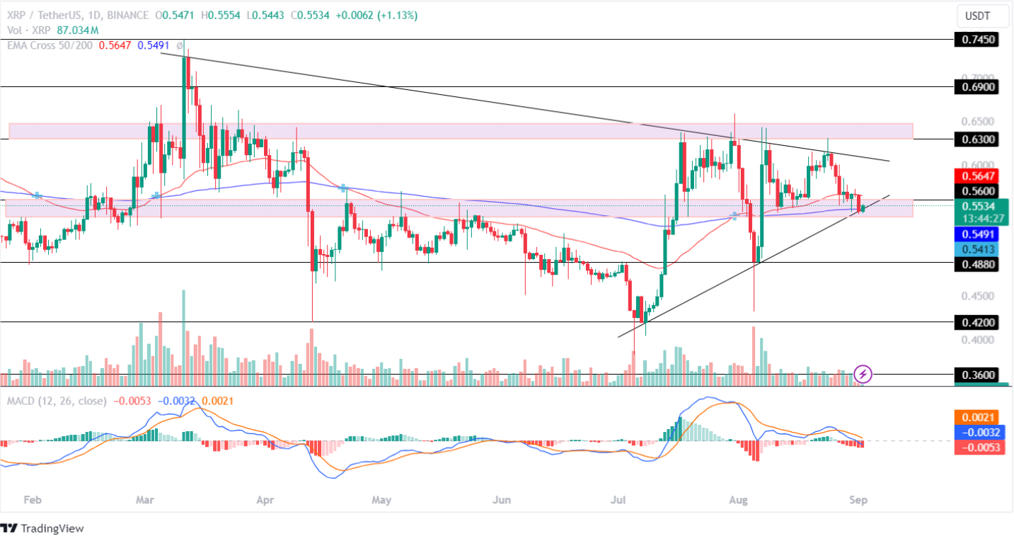 XRP price analysis 2nd september 2024