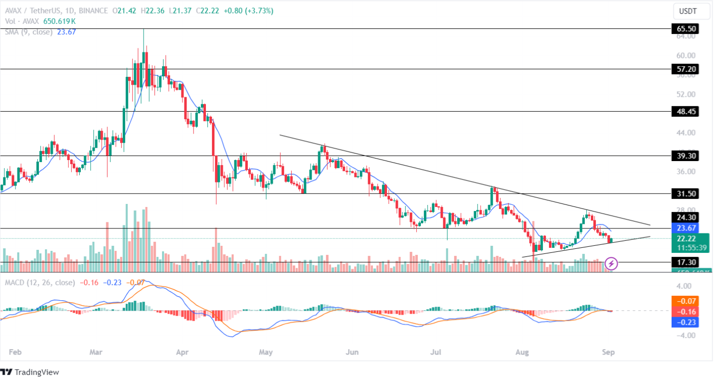 AVAX Price Analysis 2nd September 2024