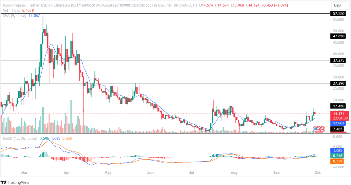 Análisis de precios de Moon Tropica (CAH) 29/9/2024