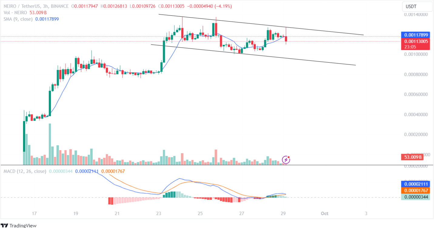 Neiro Price Analysis 29/9/2024