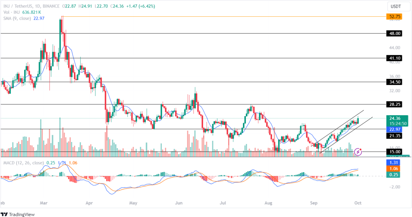 INJ Price Analysis 1st October 2024