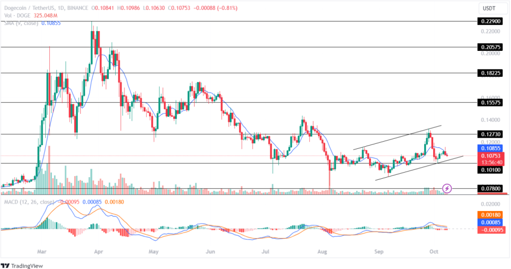 Phân tích giá Dogecoin: Giá DOGE sẽ kiểm tra lại $ 0,155 vào tháng 10 này?