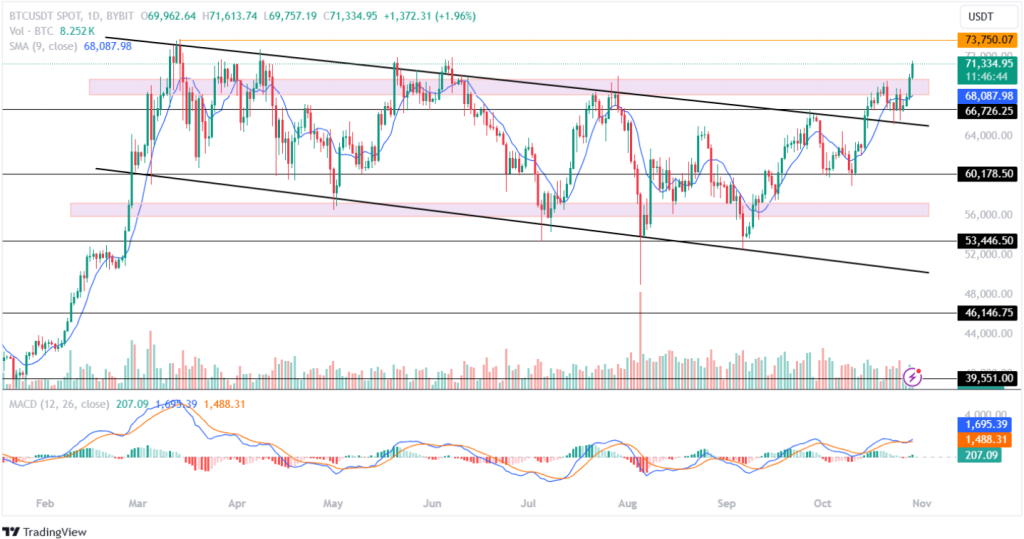 Bitcoin Price Prediction 29th October 2024