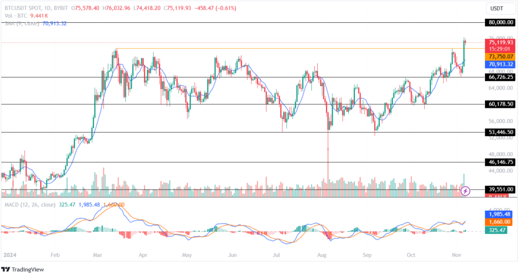 Bitcoin Price Prediction 07th November 2024