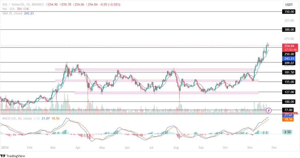 Solana Price Analysis 25th November 2024