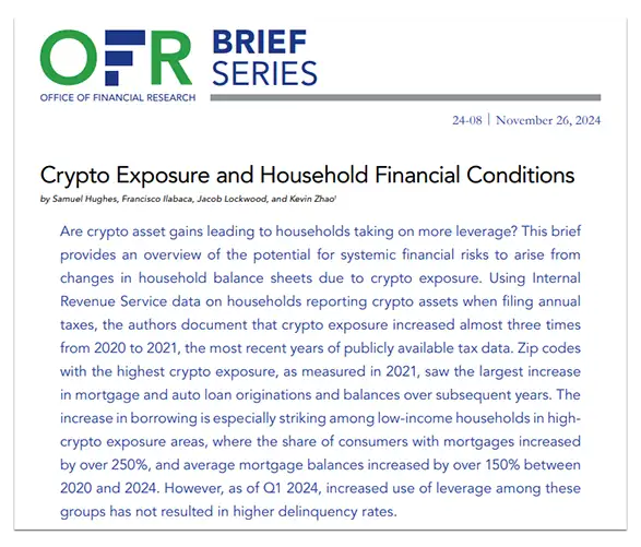 
OFR report about crypto wealth 