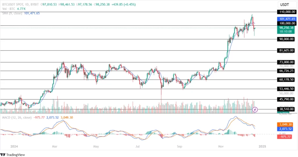 Bitcoin Price Prediction 21st December 2024