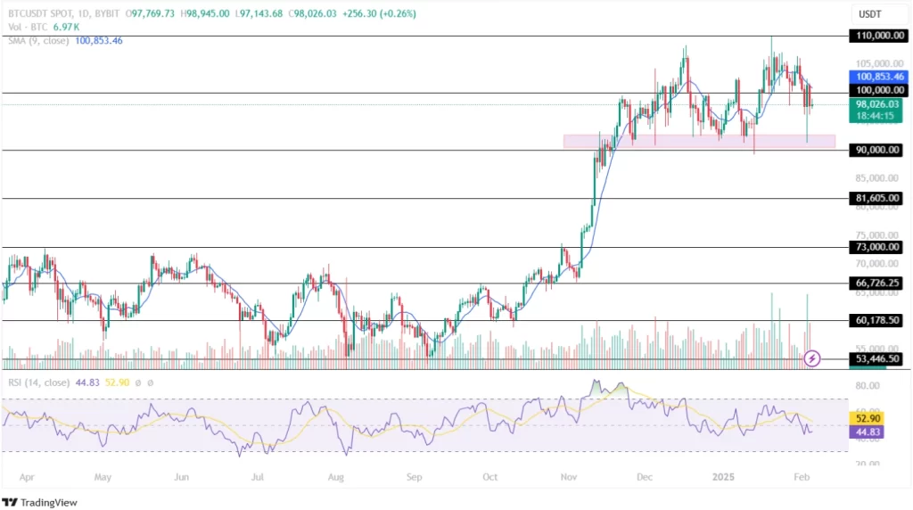 Bitcoin price Analysis 05th February 2025