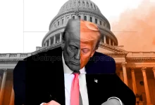 Donald Trump signing a bill at the White House, symbolizing new U.S. economic legislation.