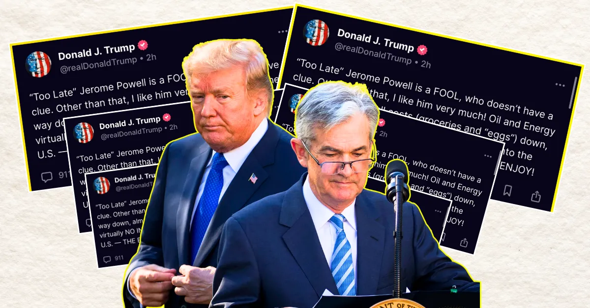 Jerome Powell a “Fool Without a Clue”_ Donald Trump Slams Fed Chair In Viral Post