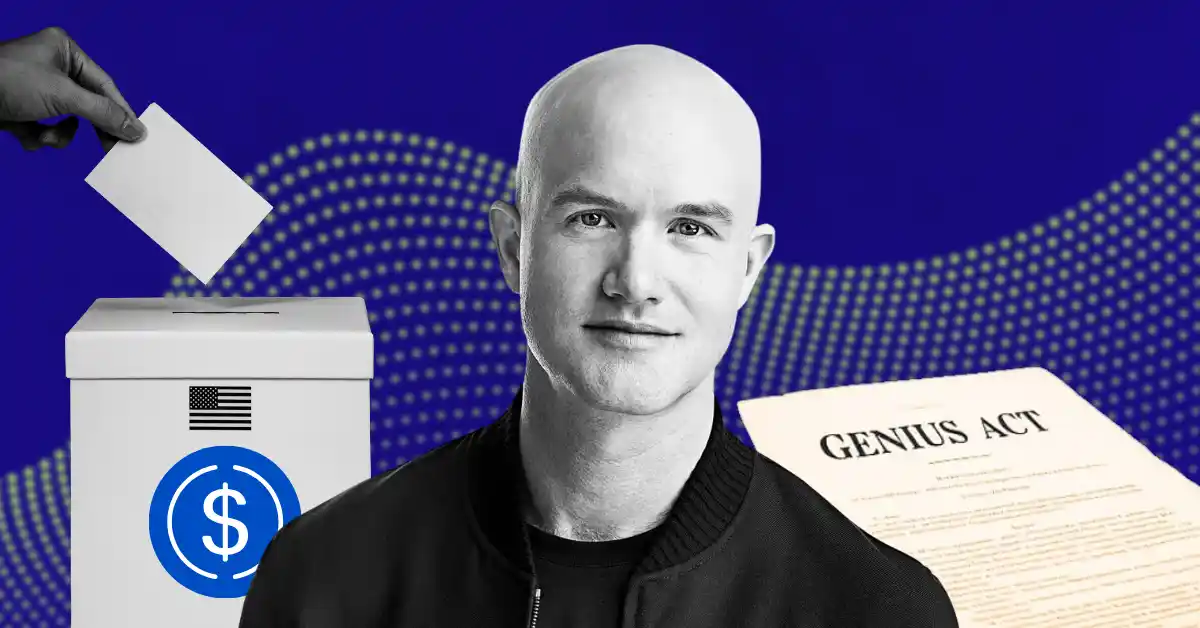 Coinbase CEO Backs GENIUS Act as U.S. Stablecoin Vote Nears