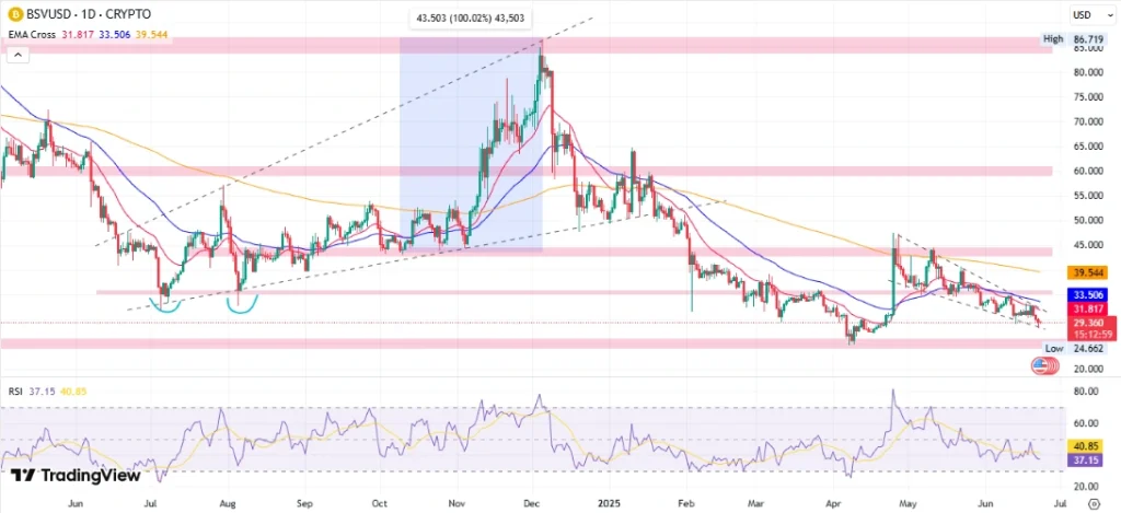 Bitcoin SV Price Chart