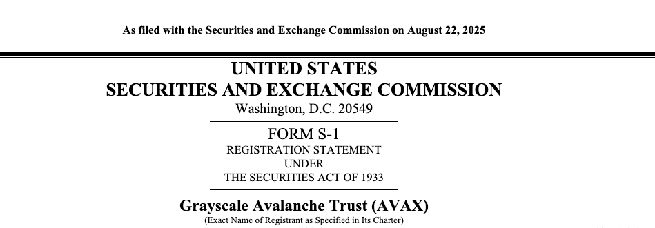 Grayscale files with the SEC for a spot Avalanche (AVAX) ETF. Will this move bring altcoin ETFs closer to Wall Street approval?