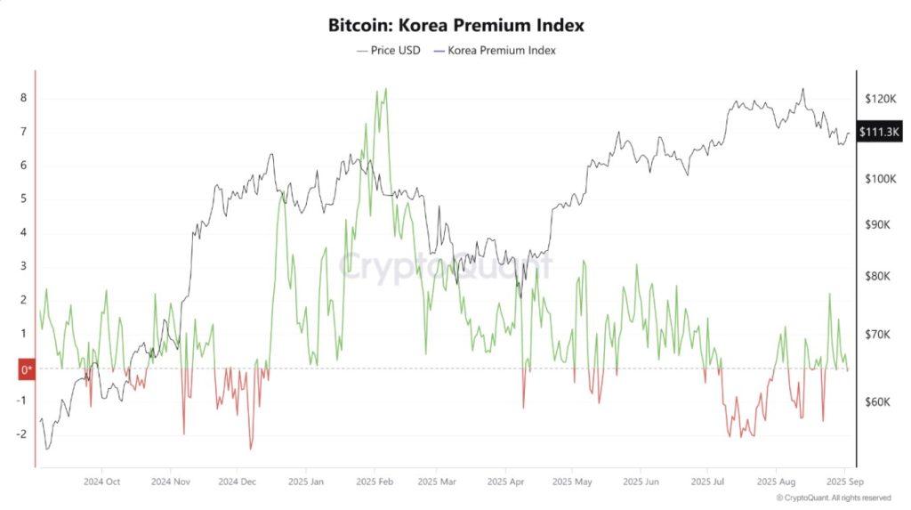 Bitcoin Korea premium Index