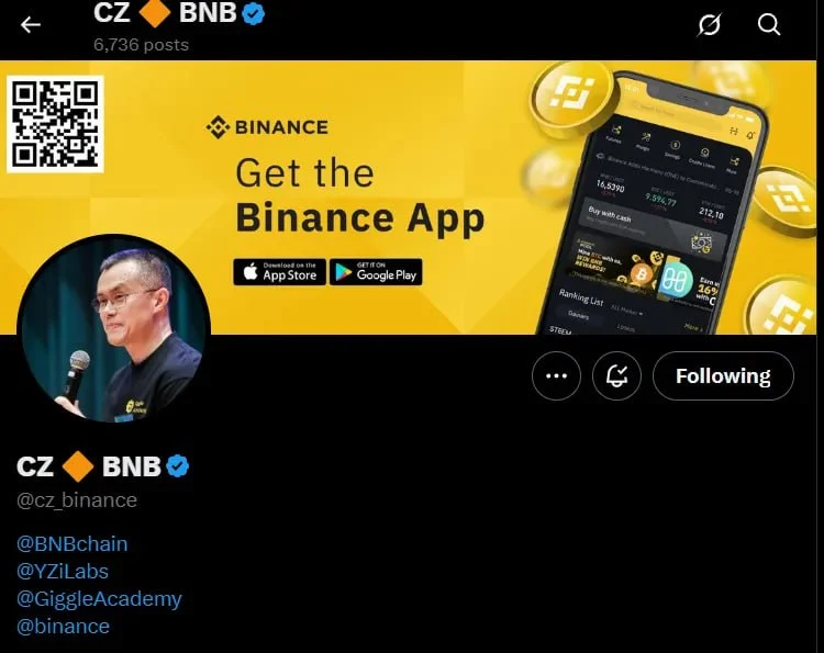 CZ Binace
