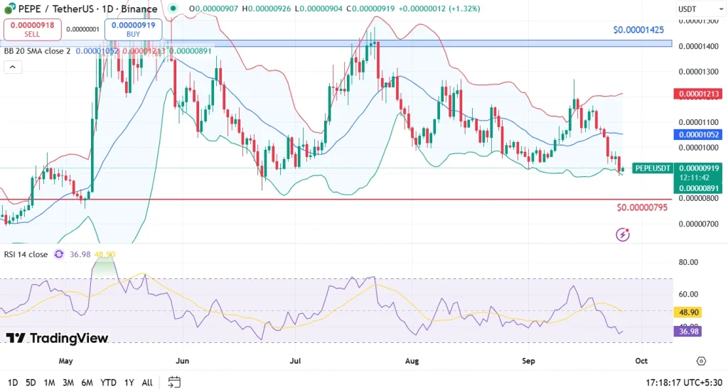 Pepe Price Analysis 26-9-25