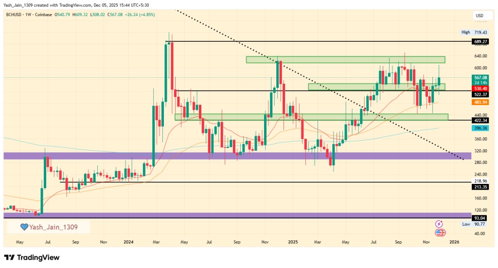 Bitcoin Cash Price Prediction December 2025