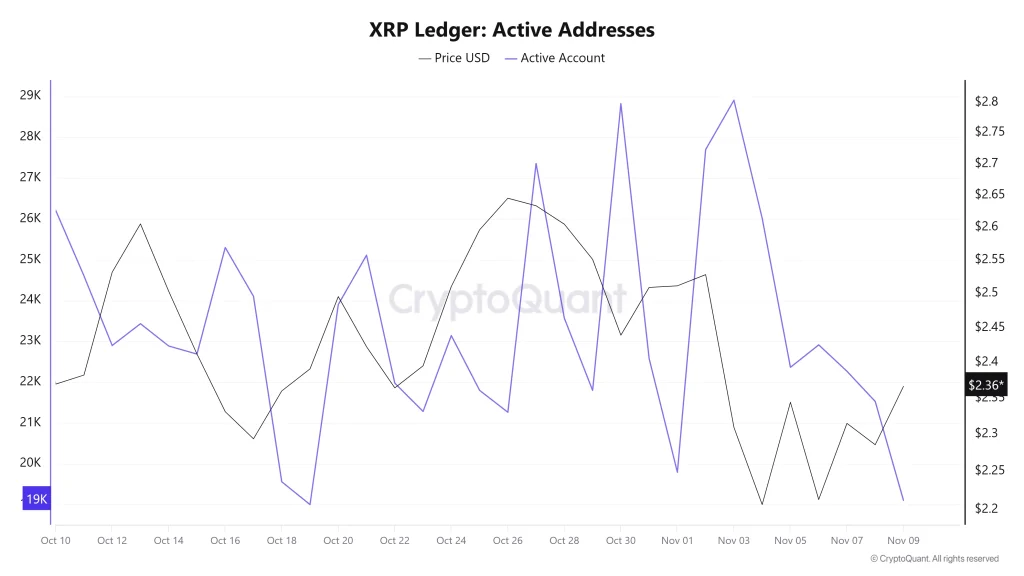 XRP Ledger Active Addresses