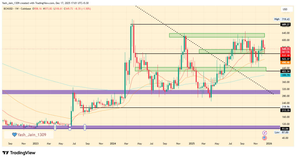 Bitcoin Cash Price Prediction December 2025