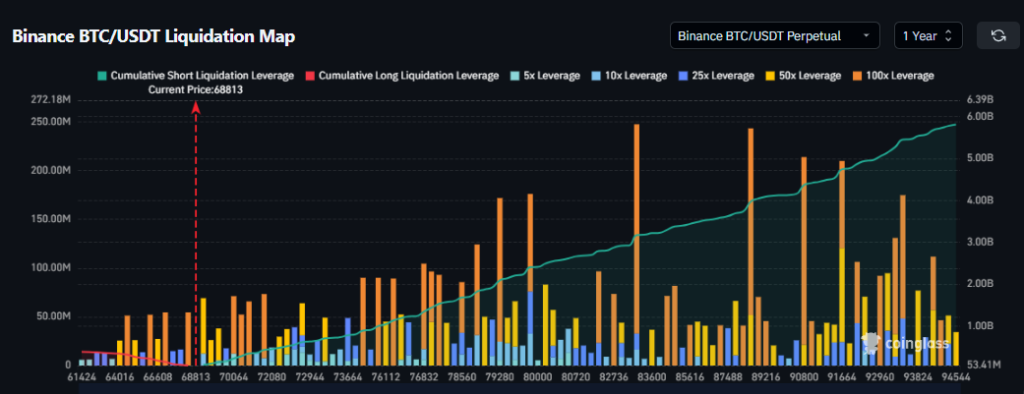 Binance BTC USDT Liquidation Map