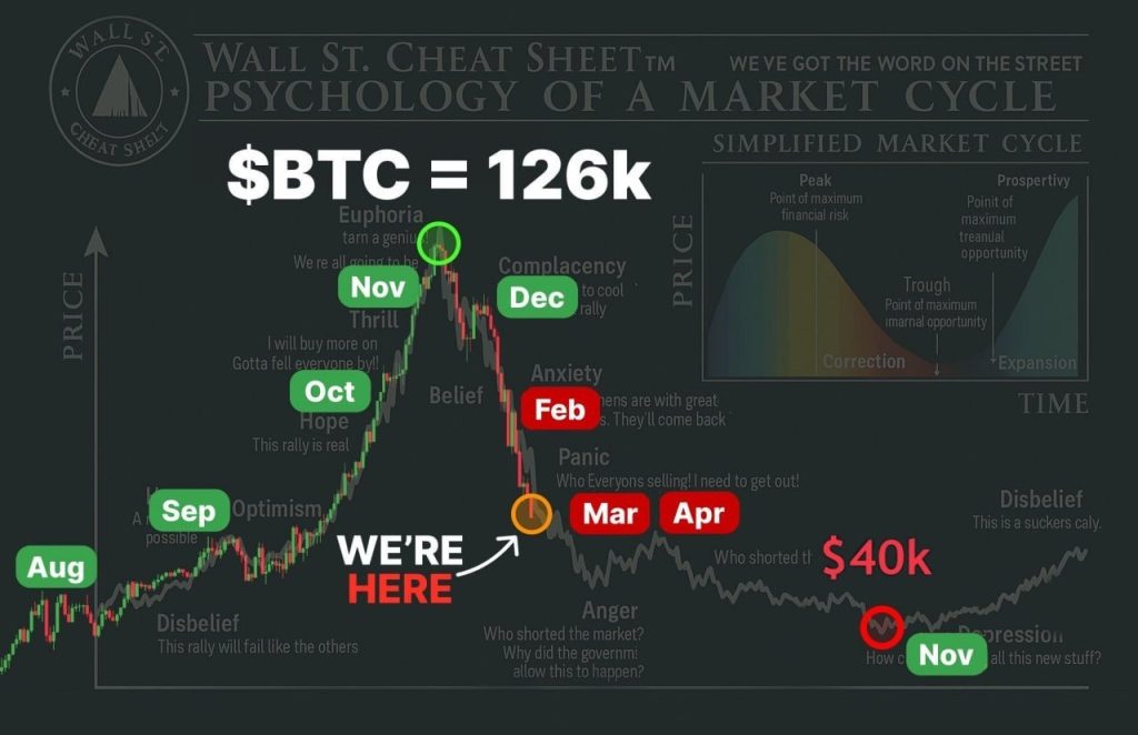 Market Cycle Predict Bitcoin To Drop To $40K by Nov