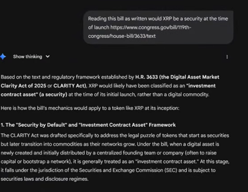 Charles Hoskinson Says XRP Would Start as a Security Under Crypto Clarity Act