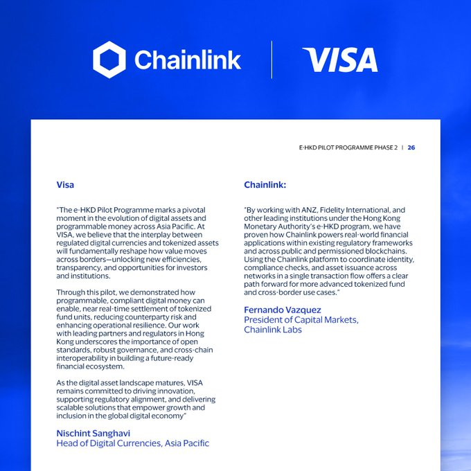 Chainlink Price Gains Attention After Visa e-HKD Pilot and LINK Chart Signals Possible Breakout