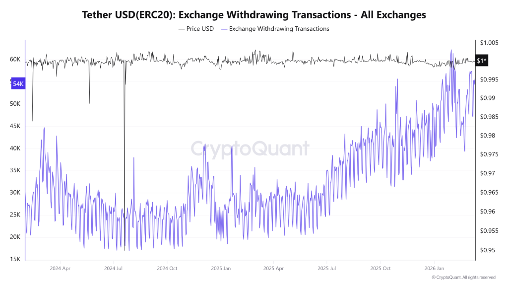 USDT Liquidity Crunch Emerges as Exchange Withdrawals Surge Amid Hormuz Crisis
