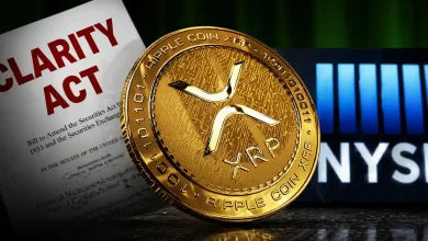 Humanity Protocol (H) logo on a silver coin with a bright green upward arrow and a bullish candlestick chart, signifying an AI crypto price breakout.