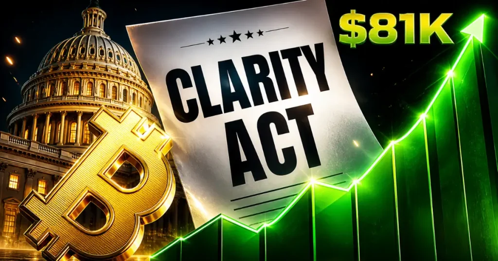 CLARITY Act Progress Drives Crypto Rally, Bitcoin Jumps To $81,000