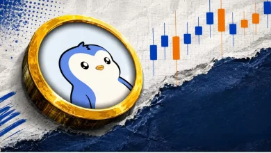 A 3D blue Sui (SUI) logo coin floating next to a glowing blue target billboard displaying a 25 percent sign over a dark background with digital grid patterns.