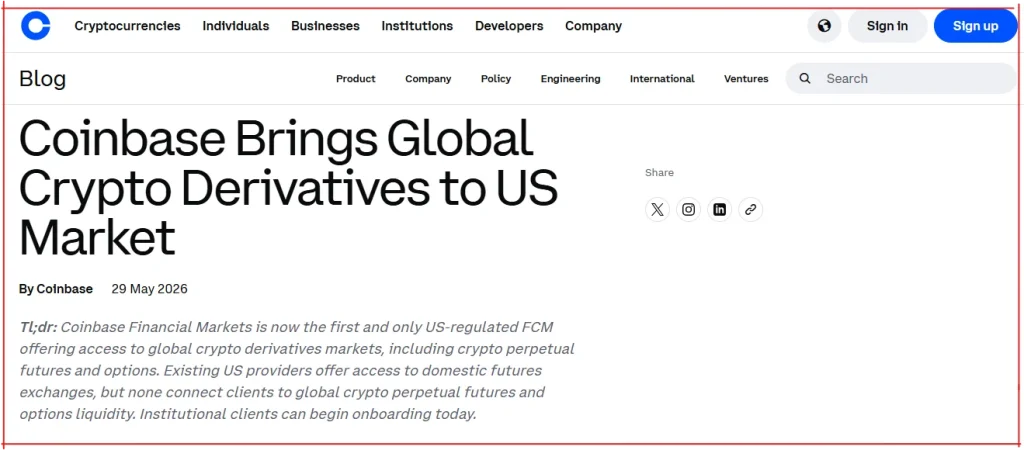 Coinbase Opens Wall Street’s Door To Crypto Perpetuals