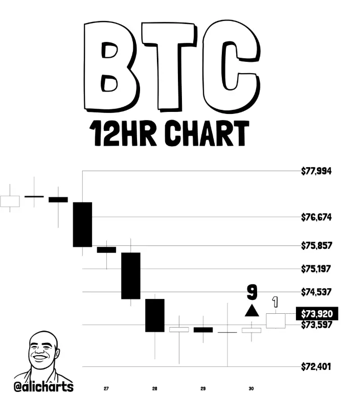 BTC price chart