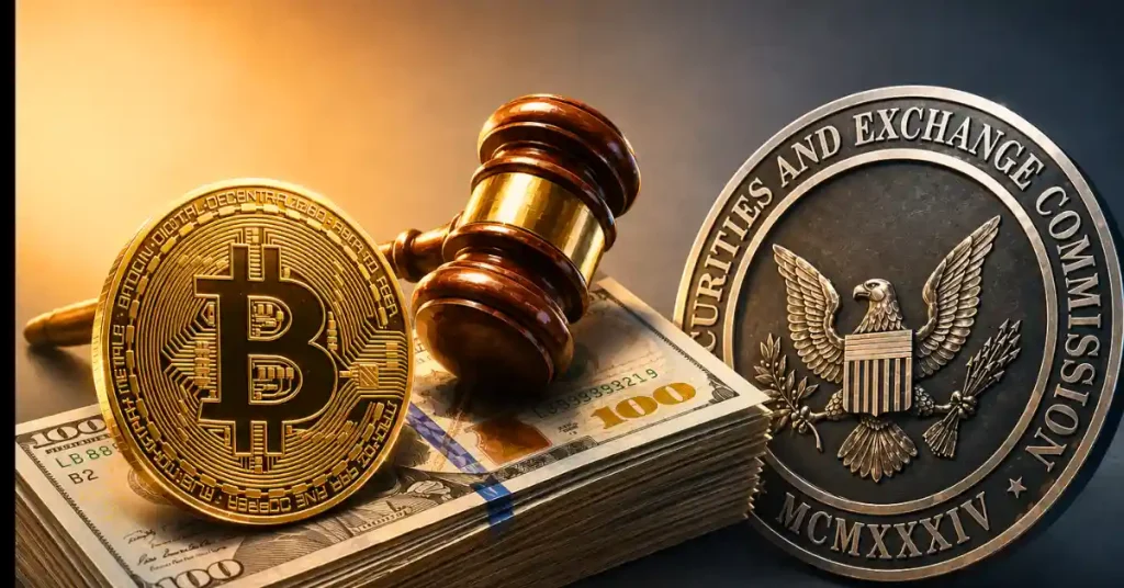 SEC and CFTC logos displayed over regulatory compliance graphics.