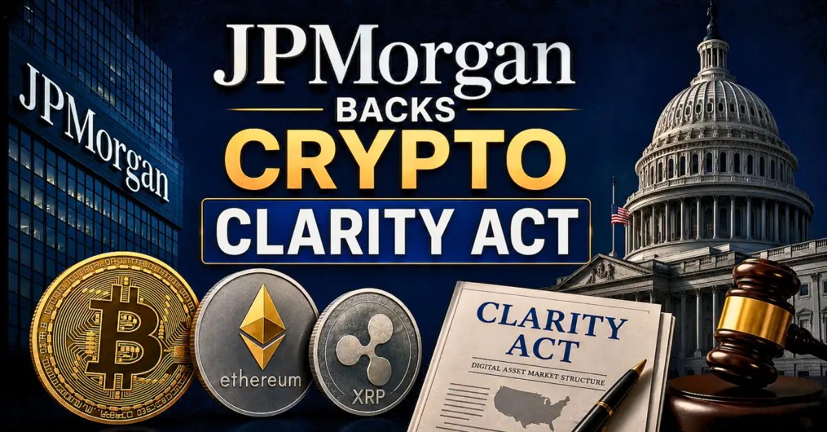 JPMorgan Backs Crypto CLARITY Act, But Says Stronger Rules Are Still Needed