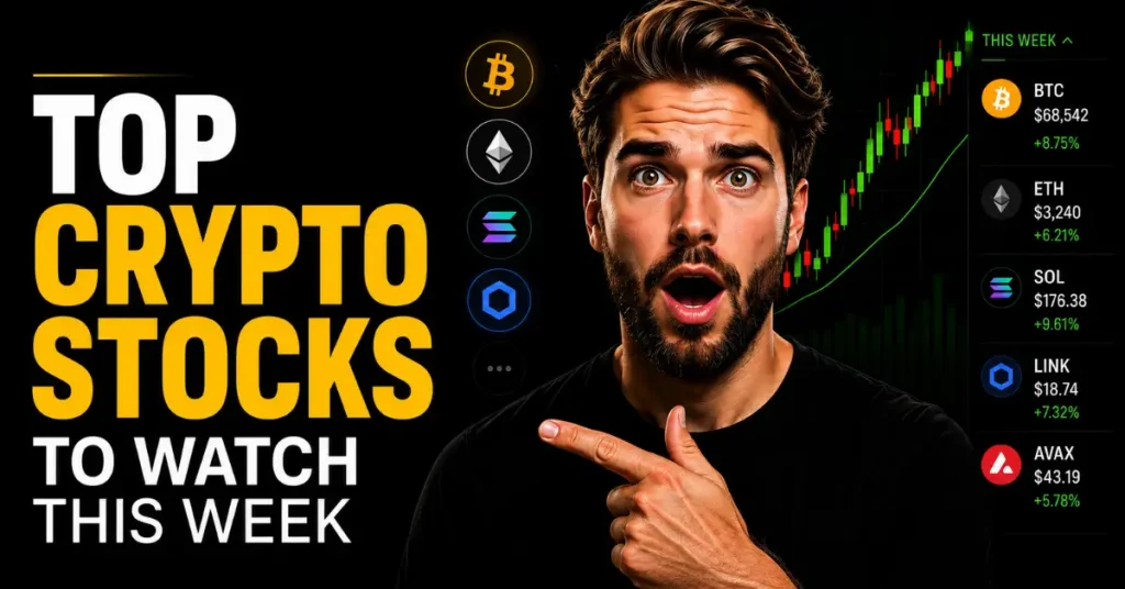 Top Crypto Stocks to Watch This Week: HOOD, MARA, RIOT In Focus