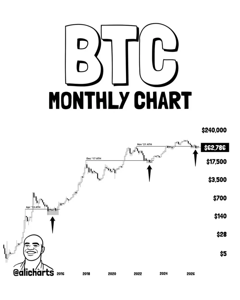 Bitcoin monthly price chart