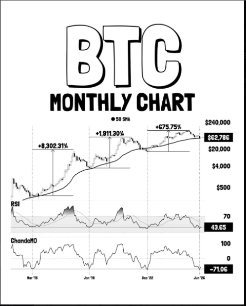 Bitcoin monthly chart